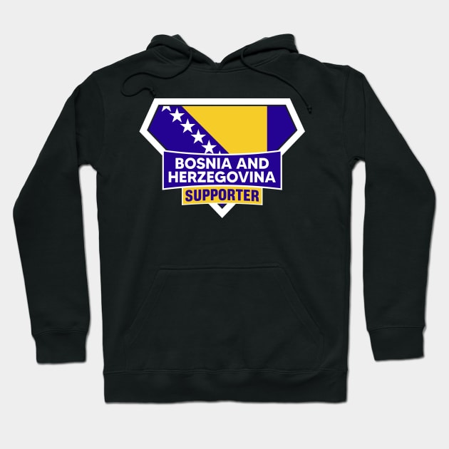 Bosnia And herzegovina Supporter Hoodie by ASUPERSTORE